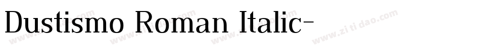 Dustismo Roman Italic字体转换